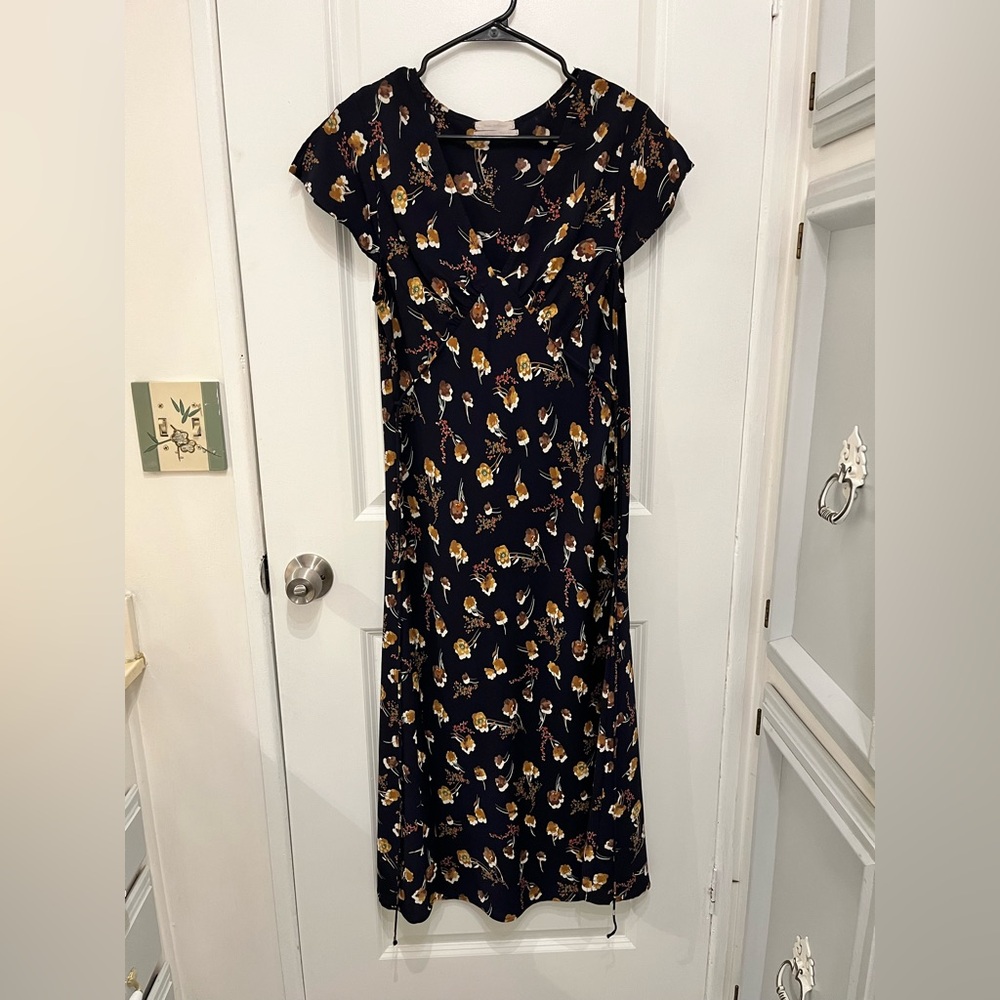 Urban Outfitters Navy Floral Maxi Dress